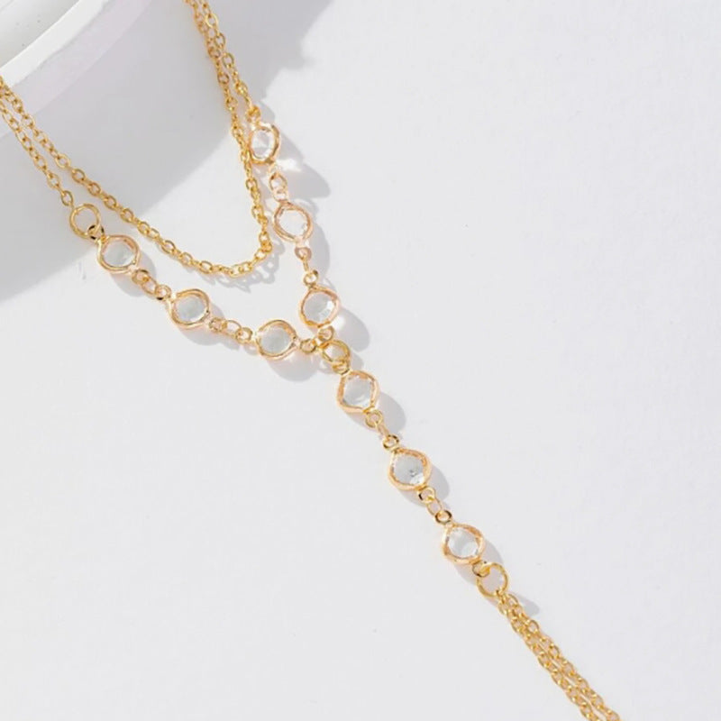 Layer Acrylic Chain Finger Female Simple Bracelets