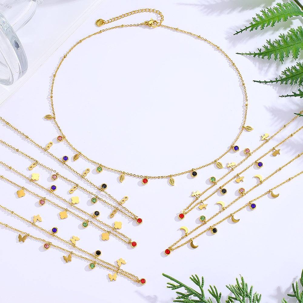 Diamond Inlaid Clavicle Chain Niche High Necklaces