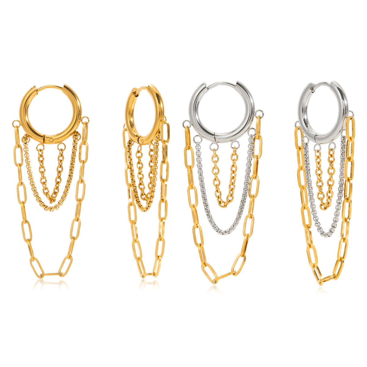 Women's Titanium Steel Tassel Light Luxury High-grade Earrings