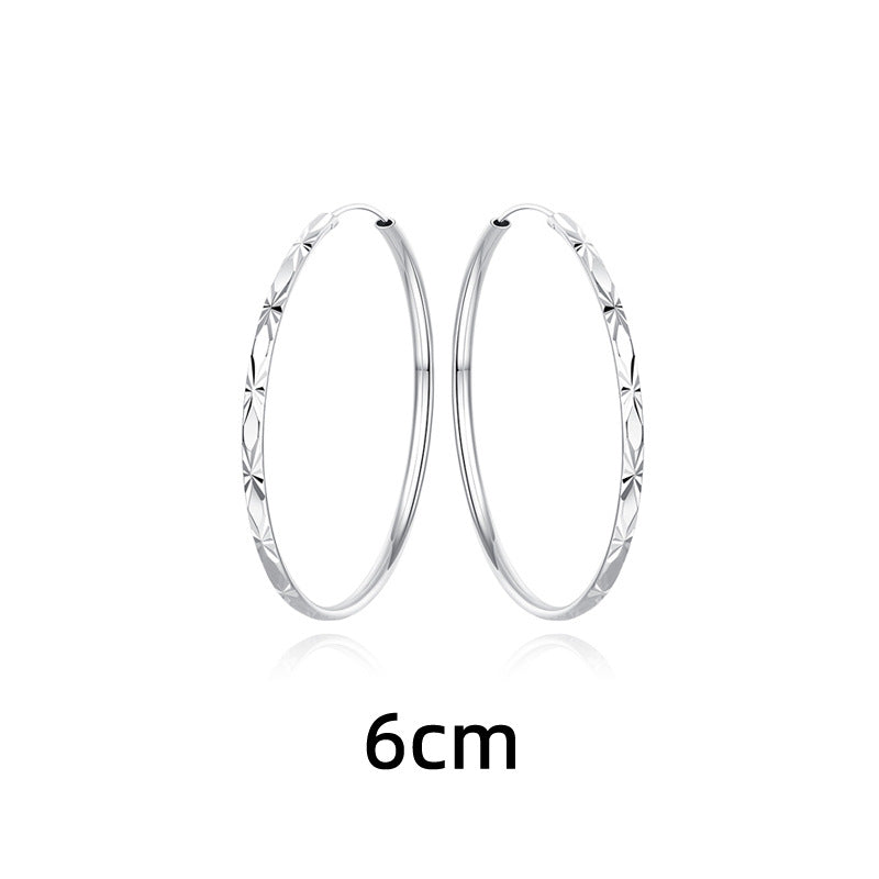 Fashion Diamond Pattern Carven Design Ear Live Earrings