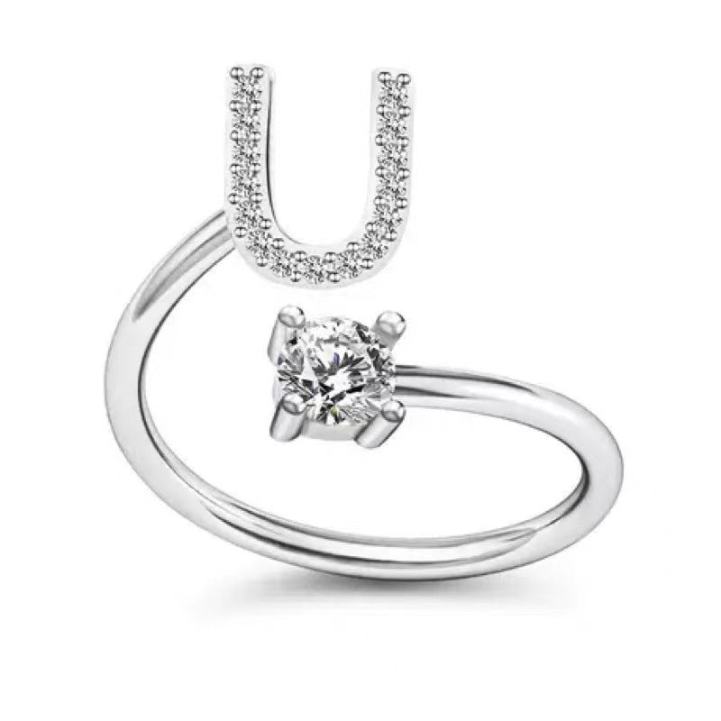 English Letters Adjustable Mouth Fashionmonger Ornament Rings