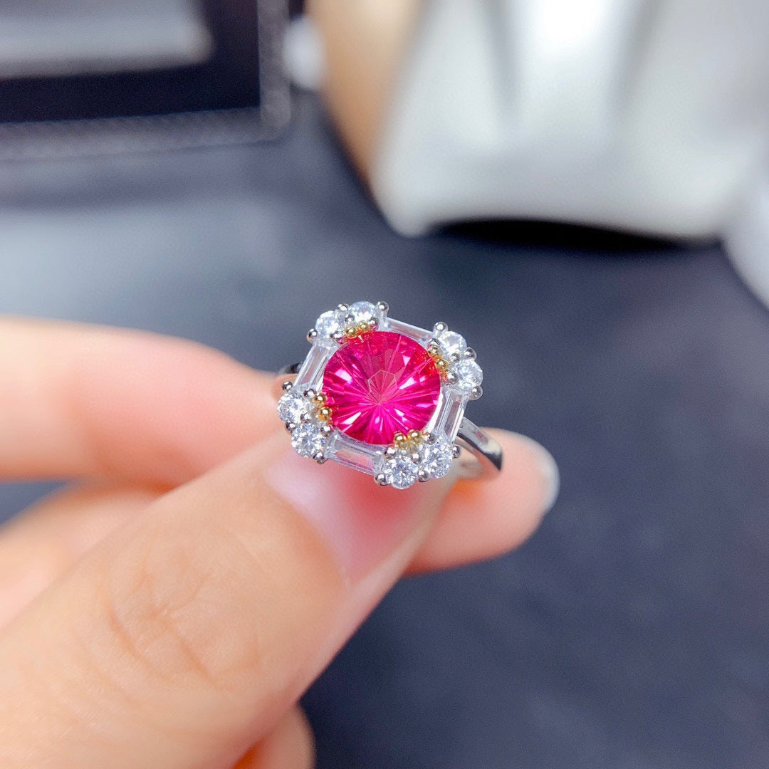 Live Broadcast 2 Karat High Carbon Diamond Imitation Natural Sky Rings