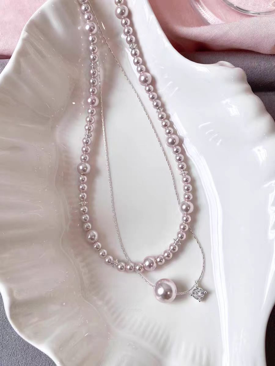 Rose Pearl Detachable Clavicle Chain Fashion Design Light Luxury Necklaces