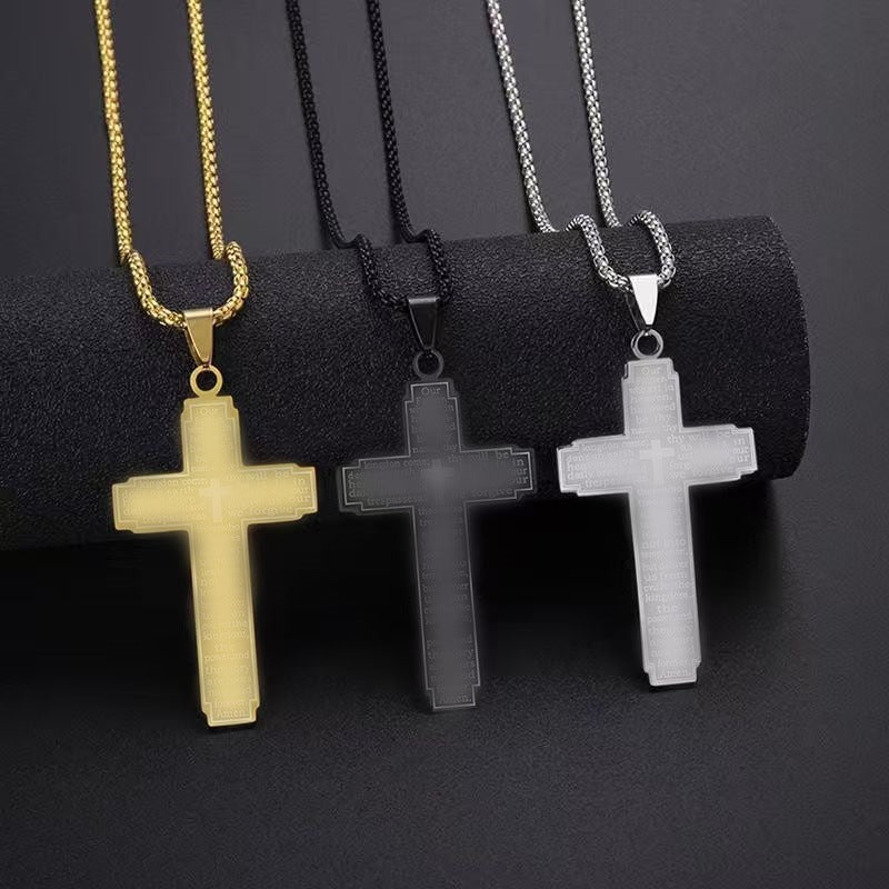 Women's & Men's Cross Titanium Steel For Retro Hip Pendants