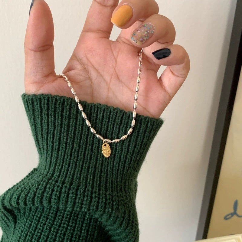Women's Korean Creative Personality Sweet Loving Heart Fashionable Elegant Chain Drawable Necklace