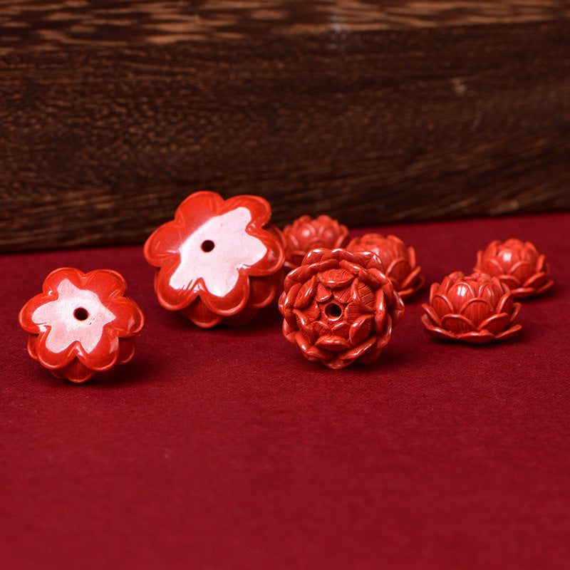 Sandstone Knotweed Root Flower Handmade Cinnabar Jewelry Accessories