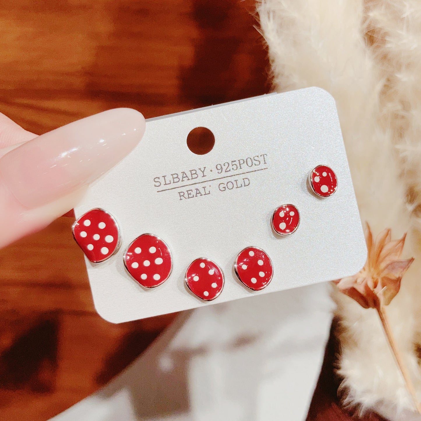Summer Simple Style Temperament Three Pairs Of Butterfly Rings