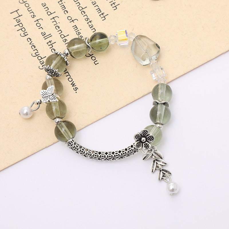 Graceful Crystal Super Moonstone Couple Girlfriends Bracelet