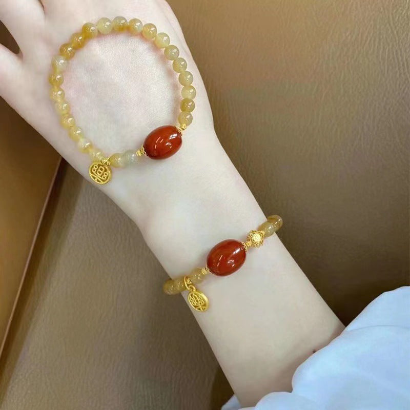 Beeswax Stone Music Chinese Style Elegant Pendants