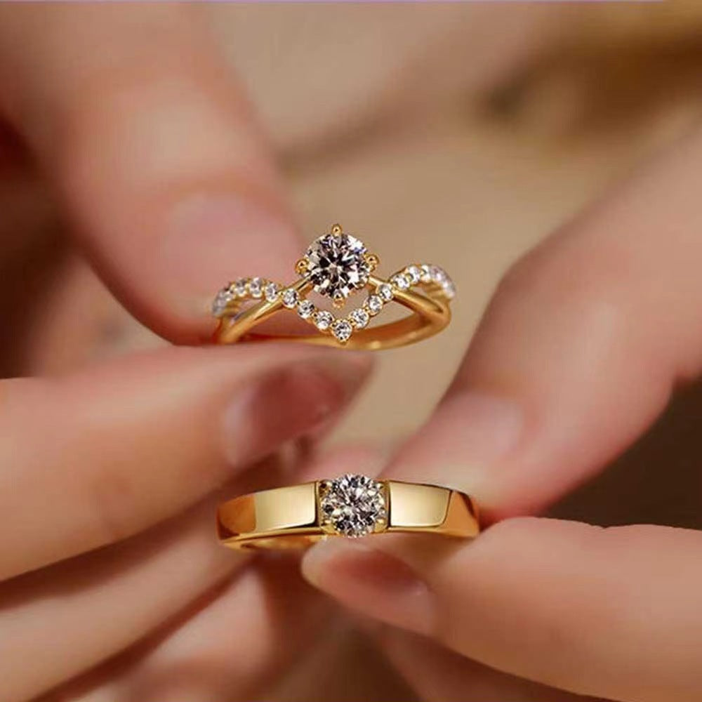Men's Coronation For Love Couple Wedding Crown Karat Ring
