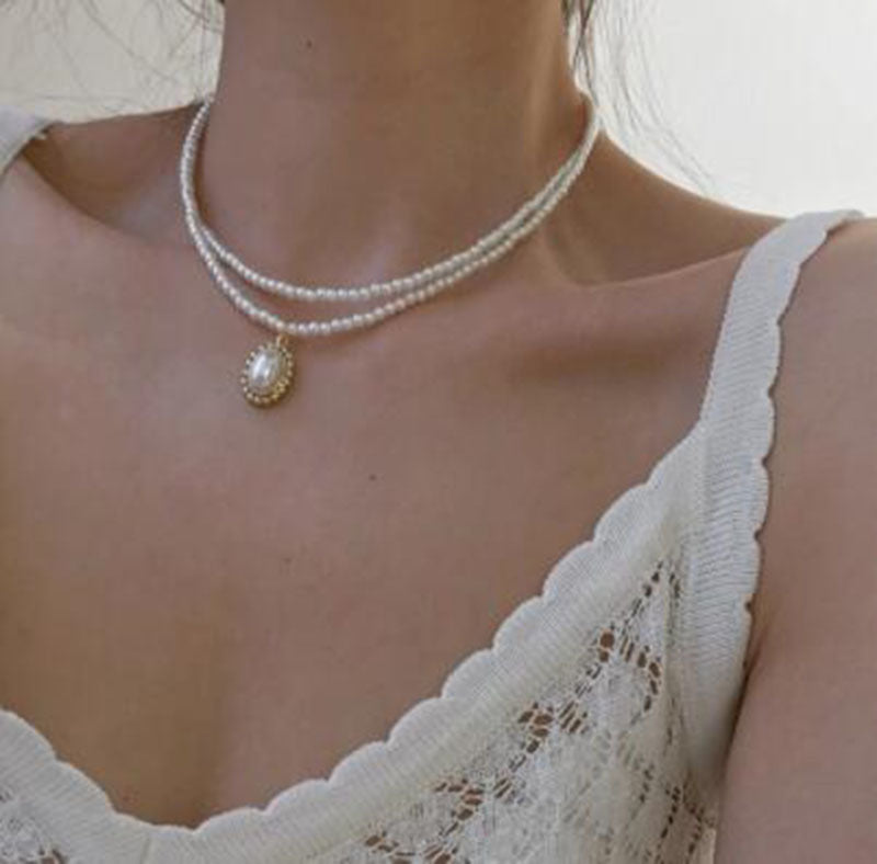 Layer Twin Clavicle Chain Cold Style Necklaces