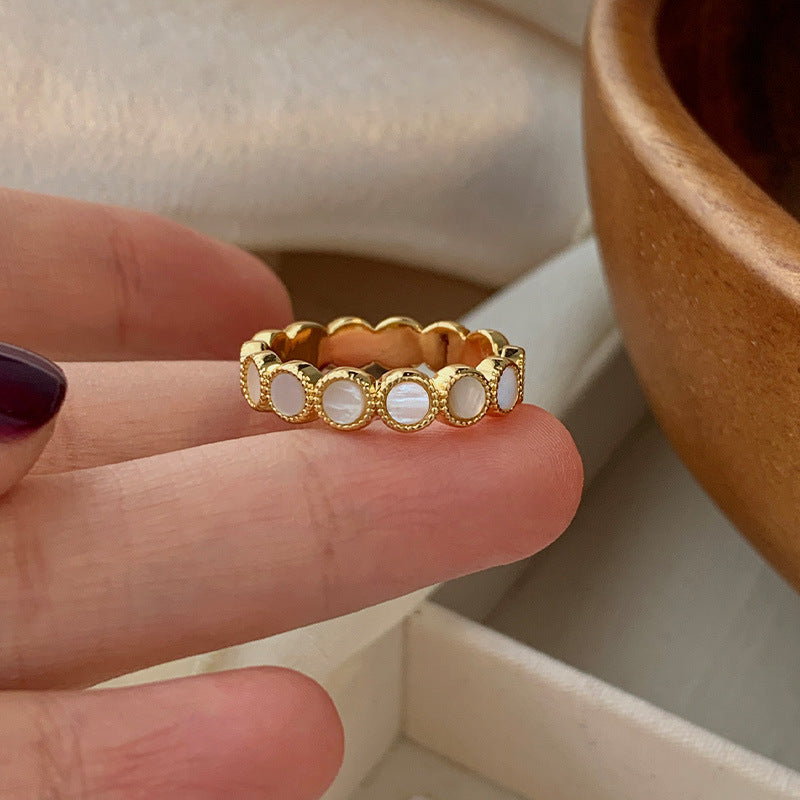 Women's Trendy Light Luxury High-grade Twin Index Finger Titanium Steel Ring