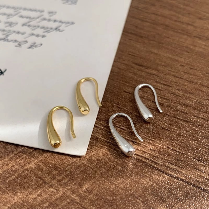Women's Exquisite Water Drop Simple Elegant Eggplant Eardrops Niche Design Semicircle Ear Hook
