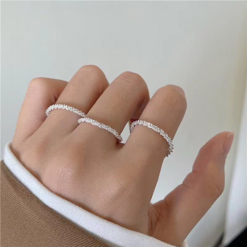 Cold Style Simple Suit Combination Female Opening Rings