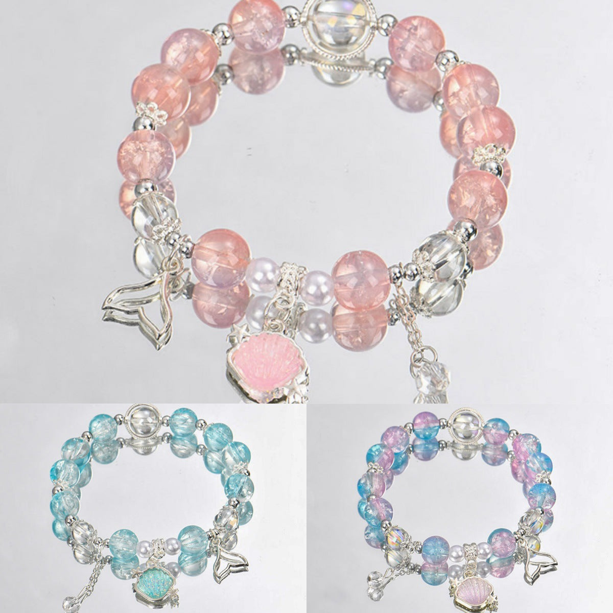 Fishtail Shell Marine Glass Niche Sweet Colorful Bracelets
