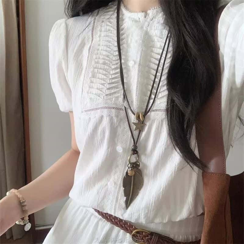 Water Drop Retro Design Temperament Entry Necklaces
