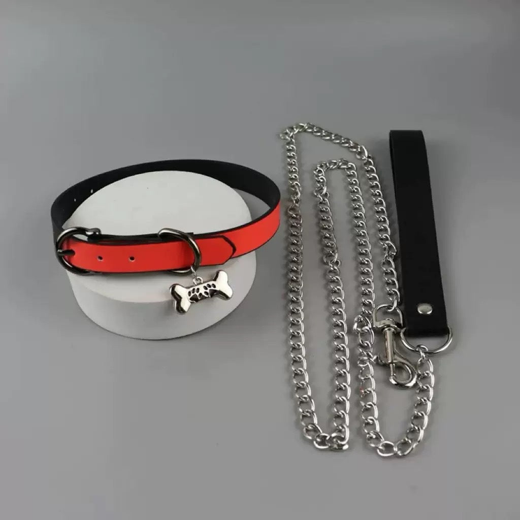 Warm Change Red Buckle Sweet Cool Hot Style Dog Bone Collar