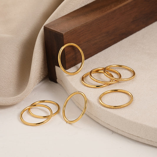 Minority Simple Female Fashion Personality Titanium Steel Ring