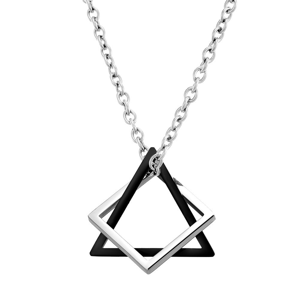 Women's & Men's Sweater Geometric Triangle Chain High-grade Suit Couple Necklace