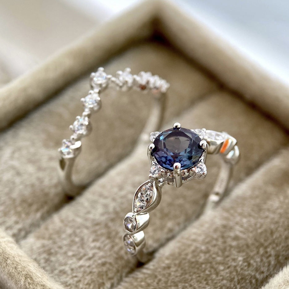 Glamorous Engagement Zircon Inlaid Fashion Alloy Rings