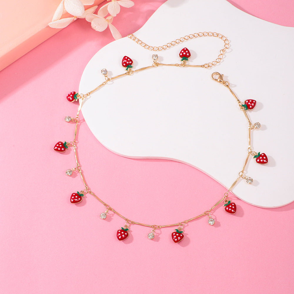 Women's Cute Fashion Strawberry Design High-grade Anklets