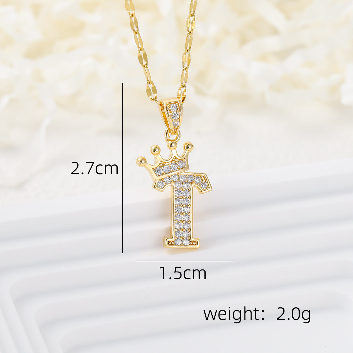 Casual Crown Letters Diamond Fashionable Female Necklace