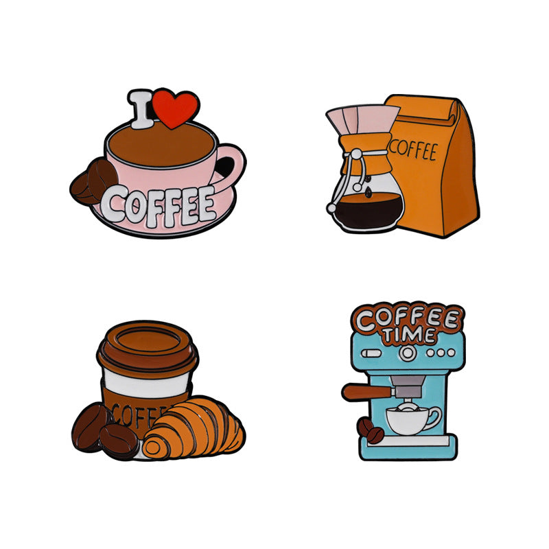 Series Brooch Metal Dripping Oil Imitation Enamel Creative Cute Brooches
