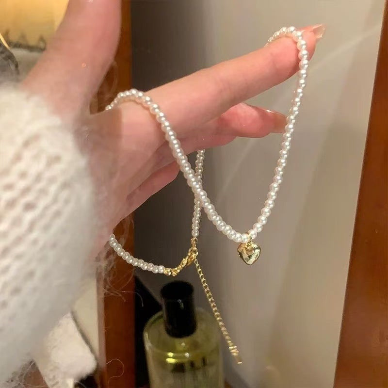 Sparking Zirconium Light Luxury Minority Design Sweet Graceful Bow Necklaces