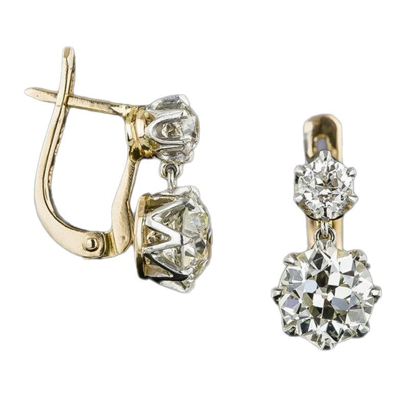 Exaggerated Zircon Ear Clip Light Luxury Minority Advanced Earrings