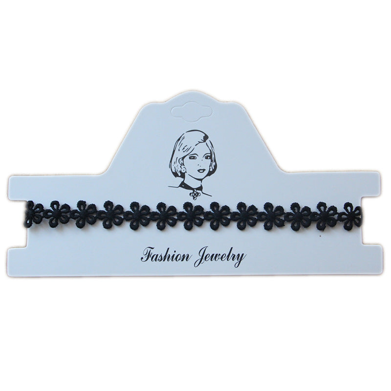 Female Niche Design Clavicle Chain Black Dark Neck Band Necklaces