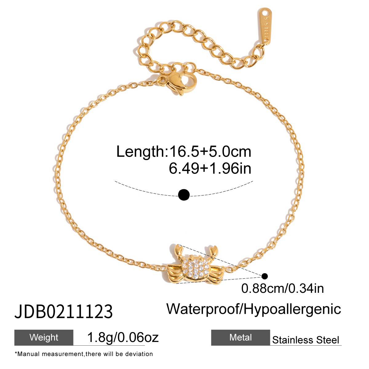 Style Gold Stainless Steel Zircon Marine Light Luxury High Necklace