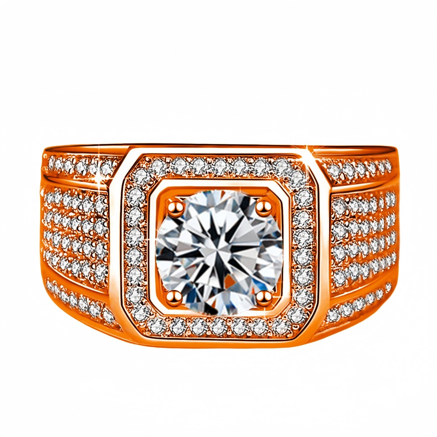 Rose Gold Plated 2 Karat Diamond Rings