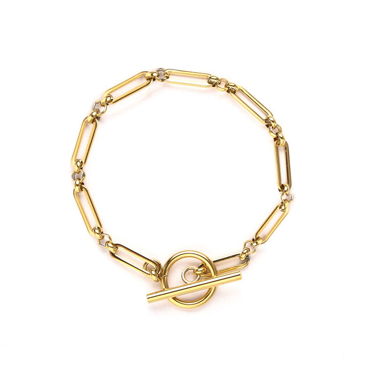 Fashion Waterproof Hard-wearing Metal Stainless Steel Handmade Chain Jewelry Set
