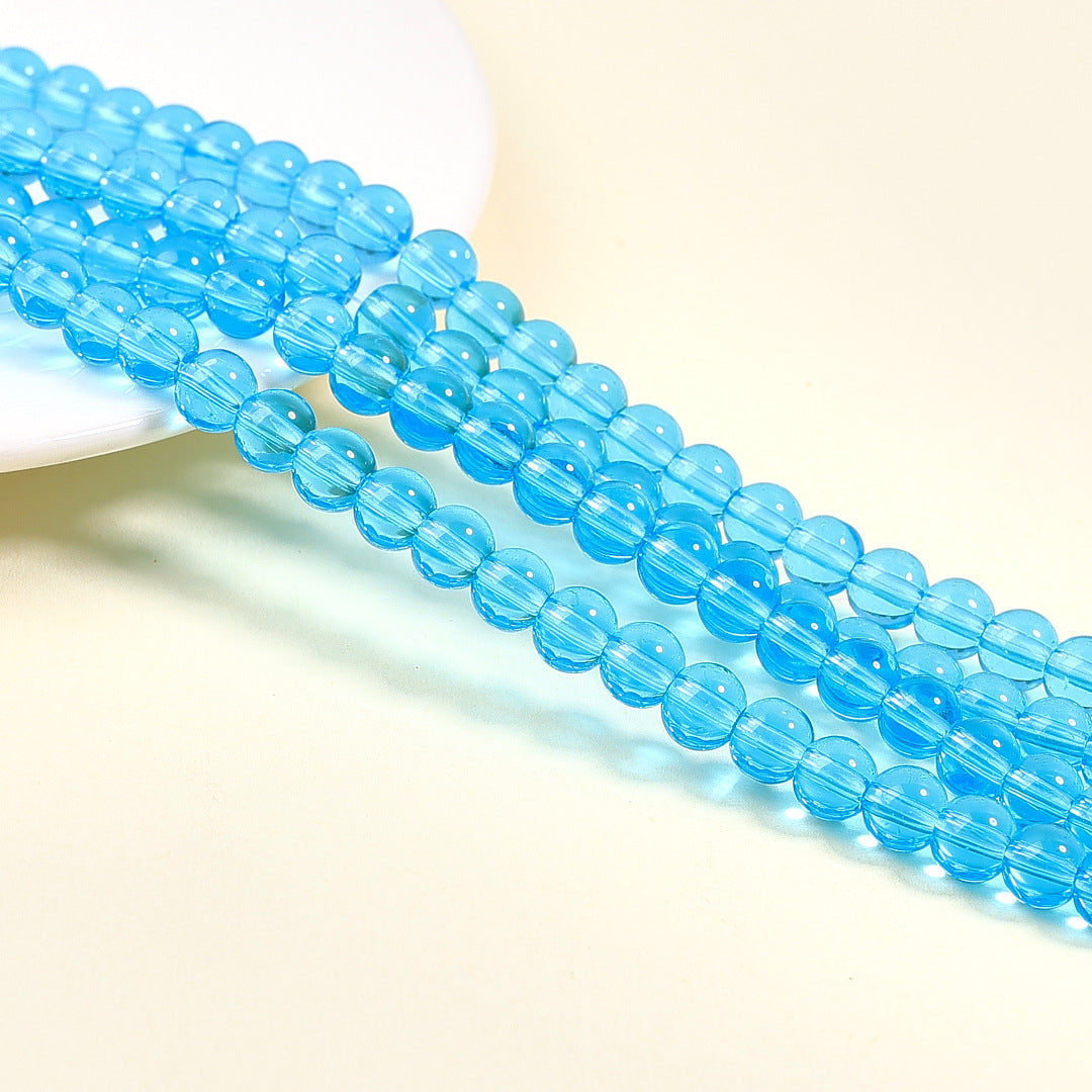 Fashion Glass Bead Transparent Color Imitation Jewelry Accessories