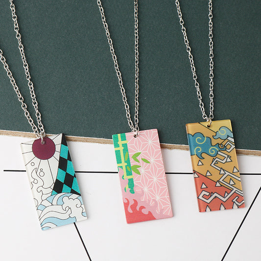 Anime Peripheral No Stove Door Acrylic Necklaces