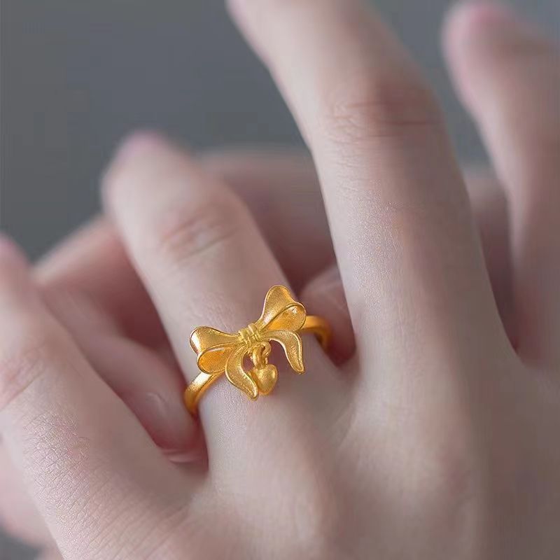 Female Imitation Accessories Lily Bow Simple Jewelry Stall Rings