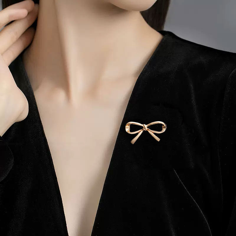 Brooch Simple Fashion Elegant Bow Clasp Brooches