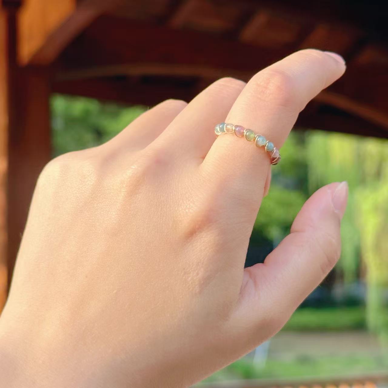 Colorful Bi Open Adjustable Live Broadcast Cultural Rings