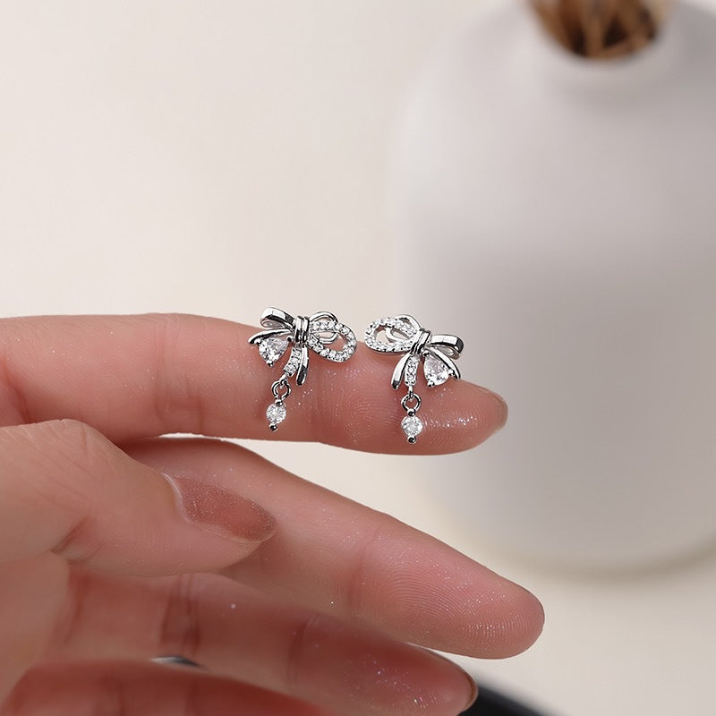 Smart Knot Series Female Sweet Bow Earrings