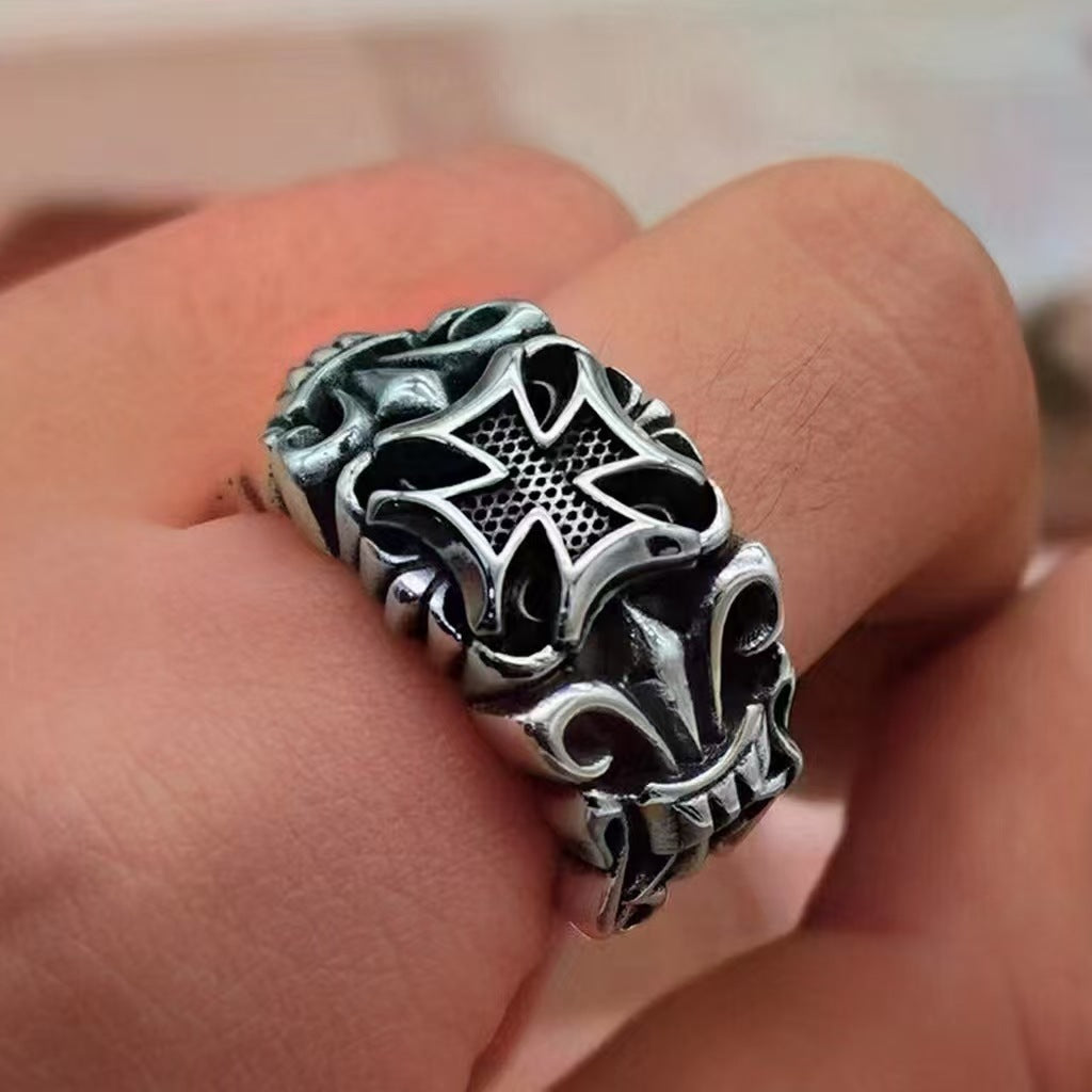 Men's Vintage Sea God Series Marine Trident Ring