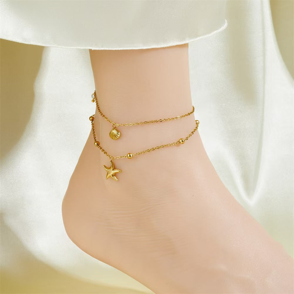 Women's Steel High-grade Gold Does Not Fade Anklets