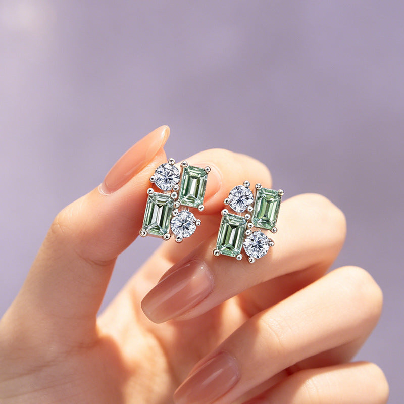 Women's Rectangular Rules Auricular Needle Simple Daily Holiday Gifts Light Earrings