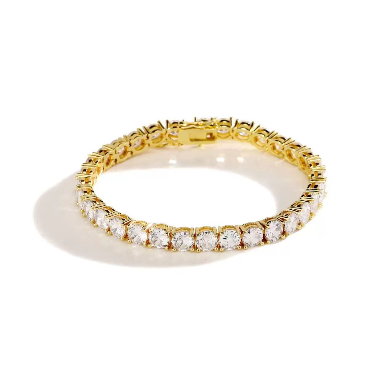 Women's & Men's Drill Hip Hop Tennis Chain Light Bracelets