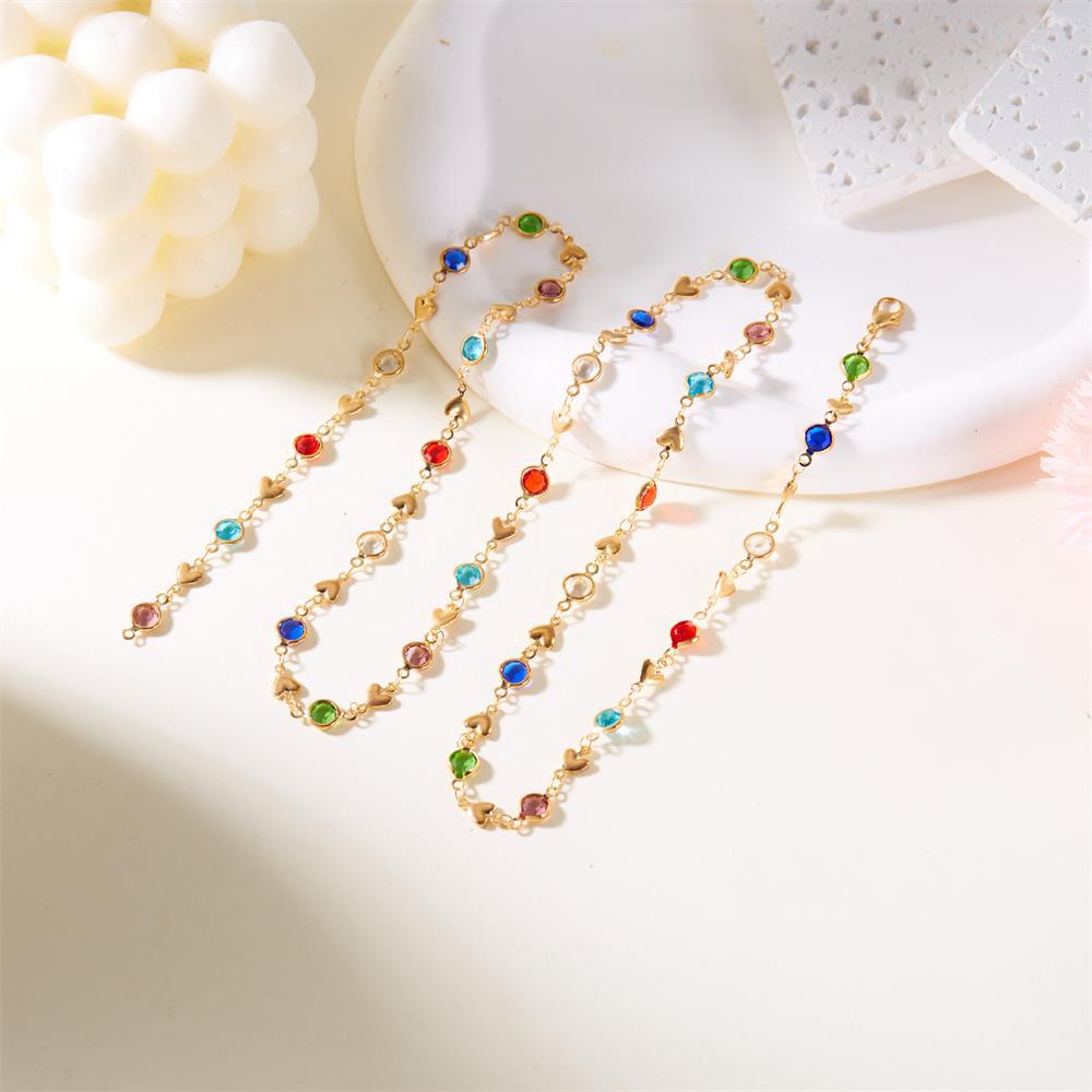 Color Rhinestone Tassel Niche Advanced Y-shaped Necklaces