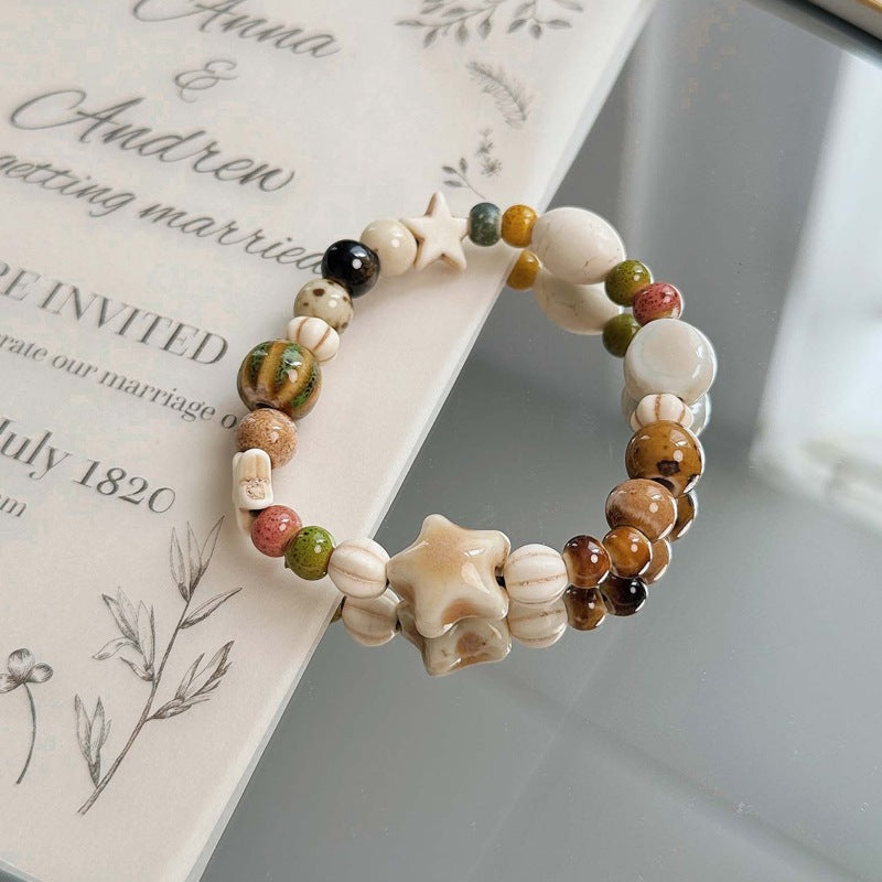 Ceramic Gift Chinese Style Cat's Paw Bracelets