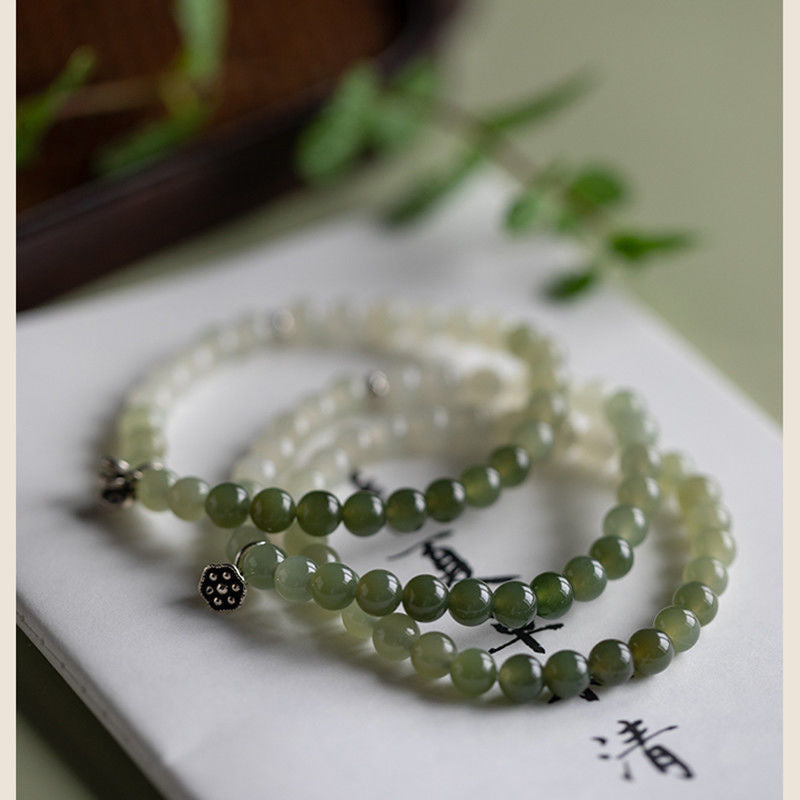 Jade Gradient Blue White Lake Green Bracelets