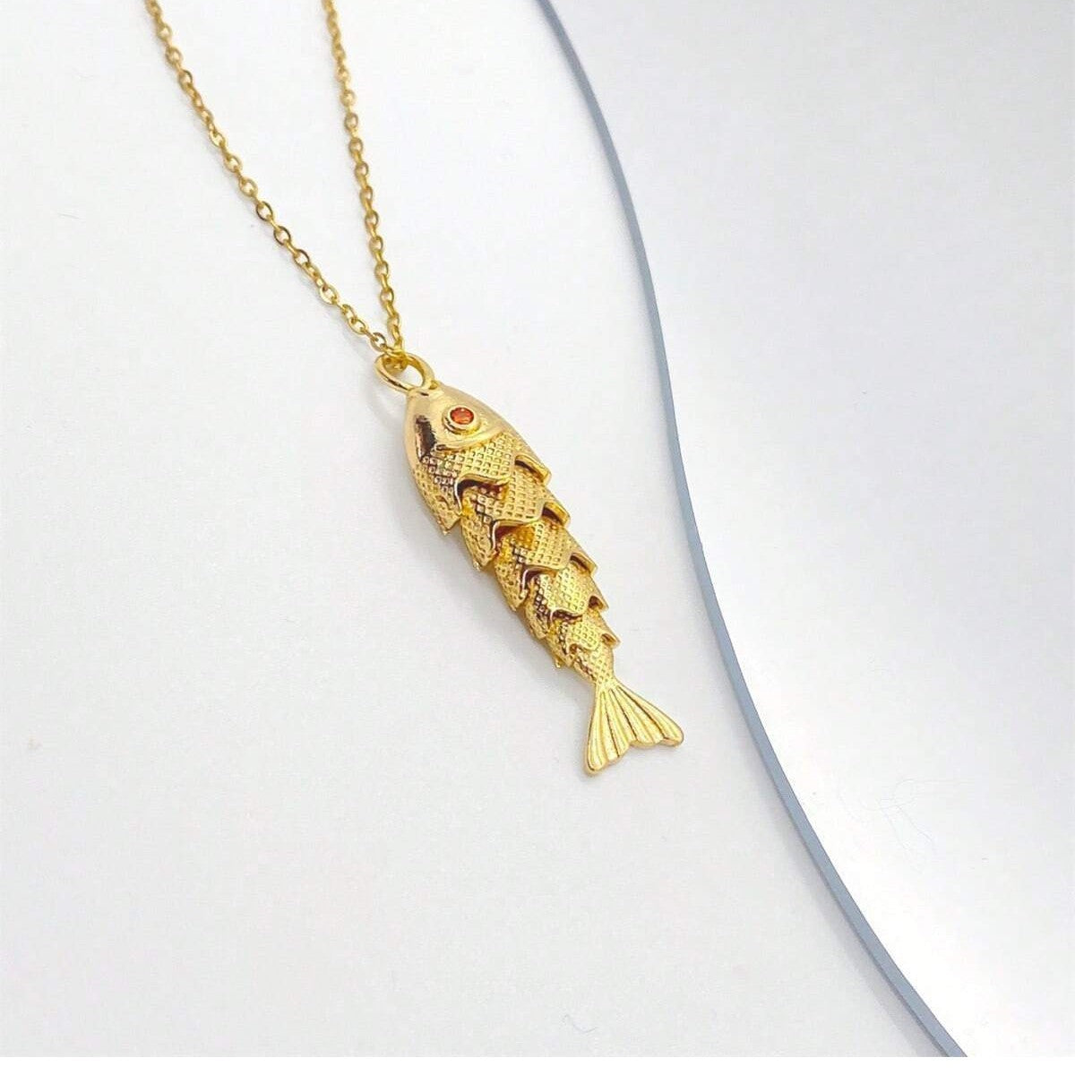 Women's Fashion Retro Fish Koi Titanium Steel Necklaces