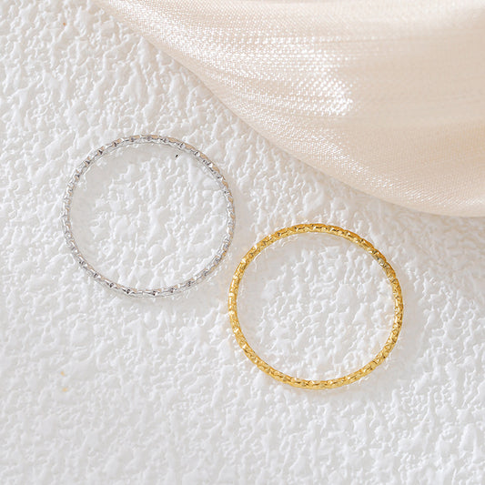 Simple Light Luxury Starry Design Titanium Rings