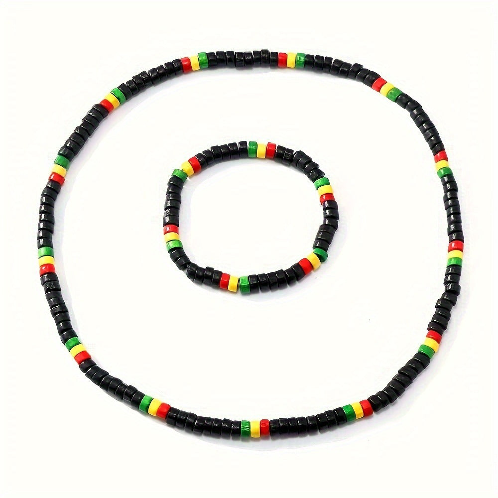 Men's Red Green Yellow Black Simple Fashion Personality Design Necklaces