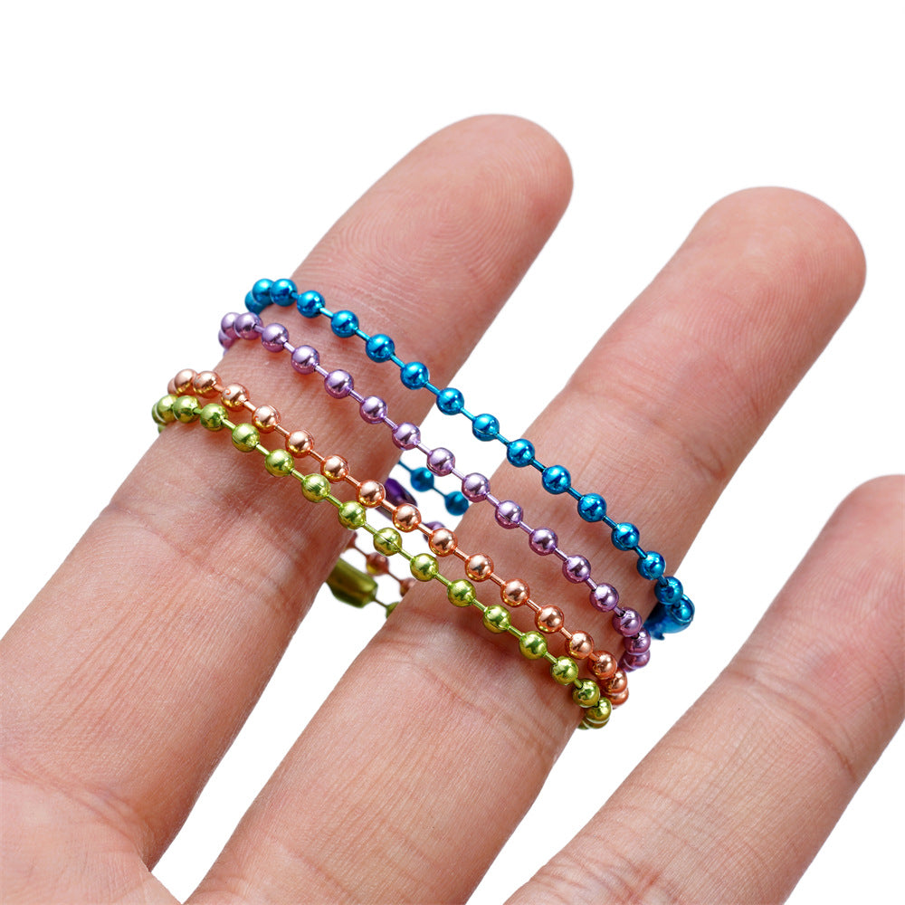 Bead Metal Wave Chain Tag Key Jewelry Accessories